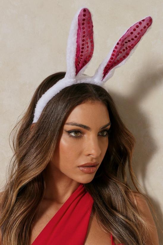 MissPap Halloween Sequin Bunny Ears Headband 2