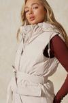 MissPap Belted Longline Quilted Gilet thumbnail 2