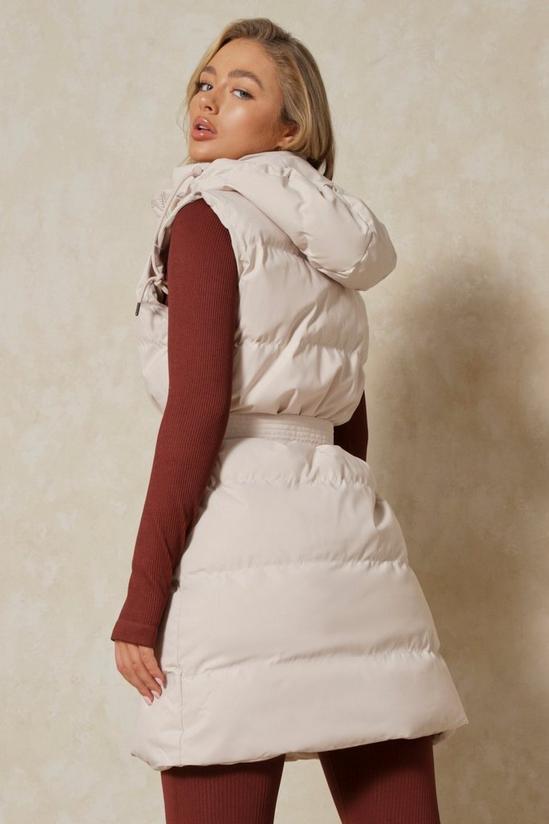 MissPap Belted Longline Quilted Gilet 3