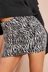 MissPap Zebra Print Ruched Mini Skirt thumbnail 2