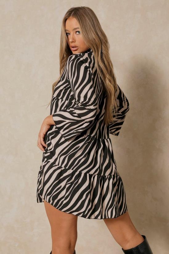 MissPap Zebra Print Smock Dress 4