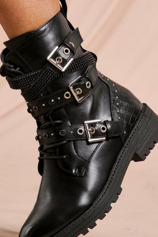 MissPap Stud and Buckle Detail Ankle Boot 2