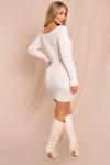 MissPap Knitted Scoop Neck Long Sleeve Mini Dress thumbnail 3