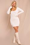 MissPap Knitted Scoop Neck Long Sleeve Mini Dress thumbnail 4