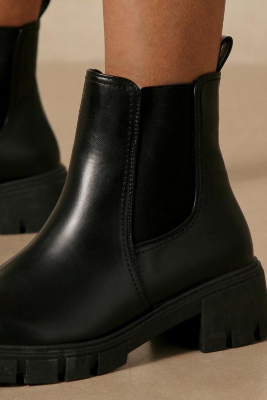 MissPap Leather Look Chunky Sole Chelsea Boot 2