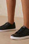 MissPap Leather Look Quilted Trainer thumbnail 2