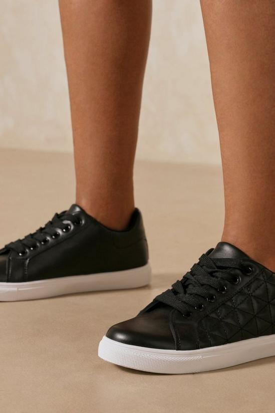 MissPap Leather Look Quilted Trainer 2