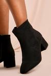 MissPap Faux Suede Mid Heel Ankle Boot thumbnail 2