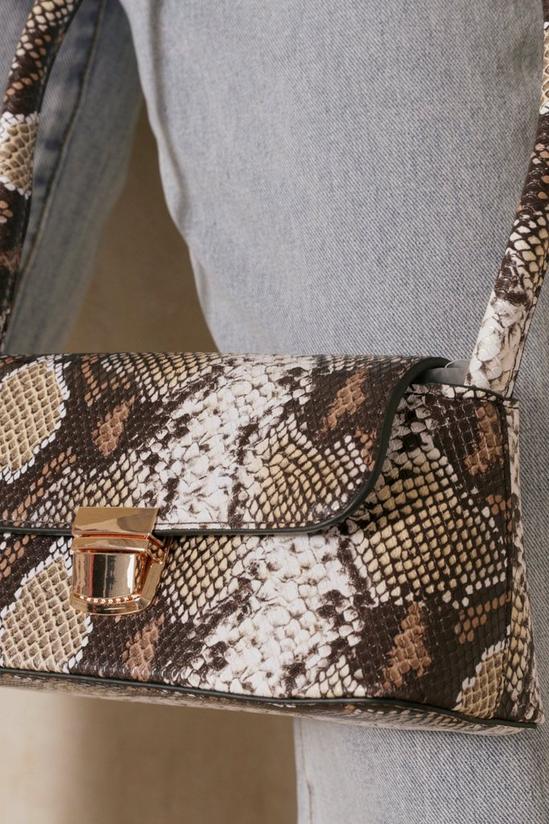 MissPap Leather Look Snake Shoulder Bag 2