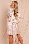 MissPap Luxe Satin Belted Dressing Gown thumbnail 4