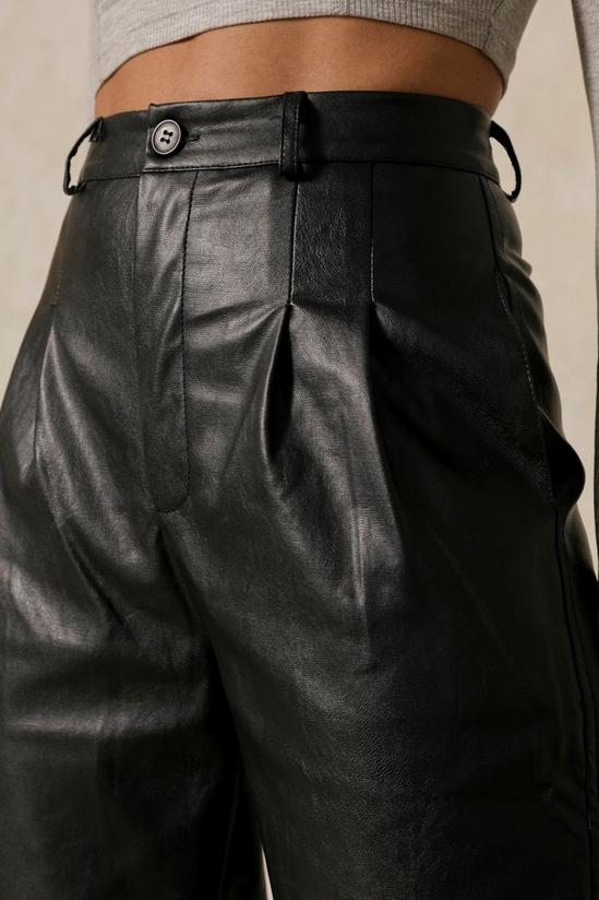 MissPap Leather Look Pleated Waist Trouser 2