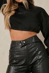 MissPap Belted Waistband Leather Look Jeans thumbnail 2