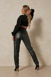 MissPap Belted Waistband Leather Look Jeans thumbnail 3