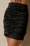 MissPap Satin Extreme Ruched Mini Skirt thumbnail 2