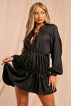 MissPap Ruched Tie Front Balloon Sleeve Smock Dress thumbnail 1