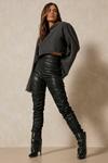 MissPap Leather Look Ruched Trouser thumbnail 1