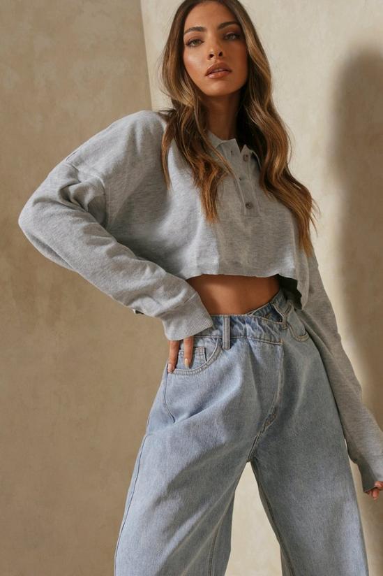 MissPap Oversized Crop Polo Top 1