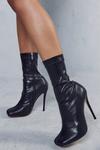 MissPap Square Toe Heeled Ankle Boots thumbnail 1