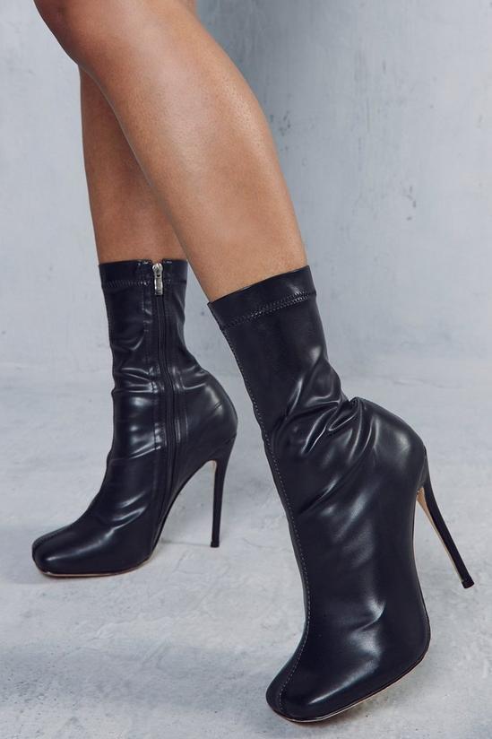 MissPap Square Toe Heeled Ankle Boots 1