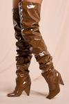 MissPap Ruched Over The Knee Heeled Boot thumbnail 1