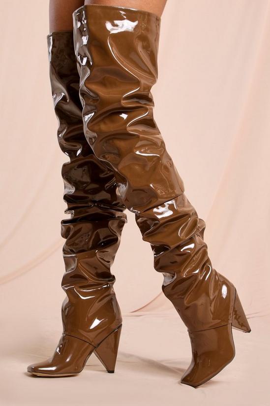 MissPap Ruched Over The Knee Heeled Boot 1