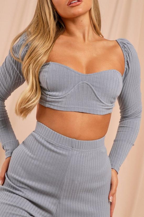 MissPap Cupped Boned Long Sleeve Chunky Rib Co-ord 2