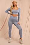 MissPap Ruched Legging and Crop Top Set thumbnail 1