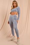 MissPap Ruched Legging and Crop Top Set thumbnail 4