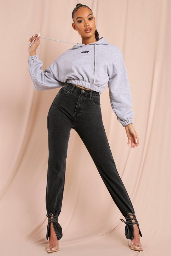 MissPap High Waisted Ankle Tie Jeans 1