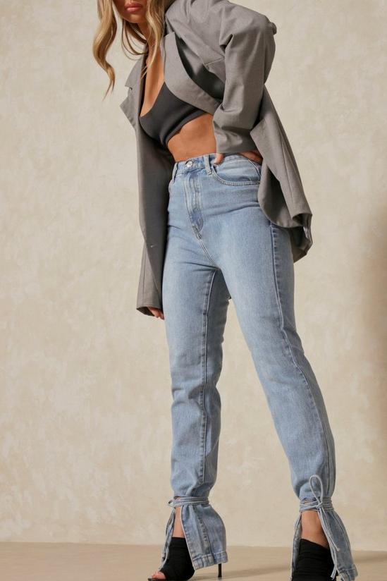 MissPap High Waisted Ankle Tie Jeans 4