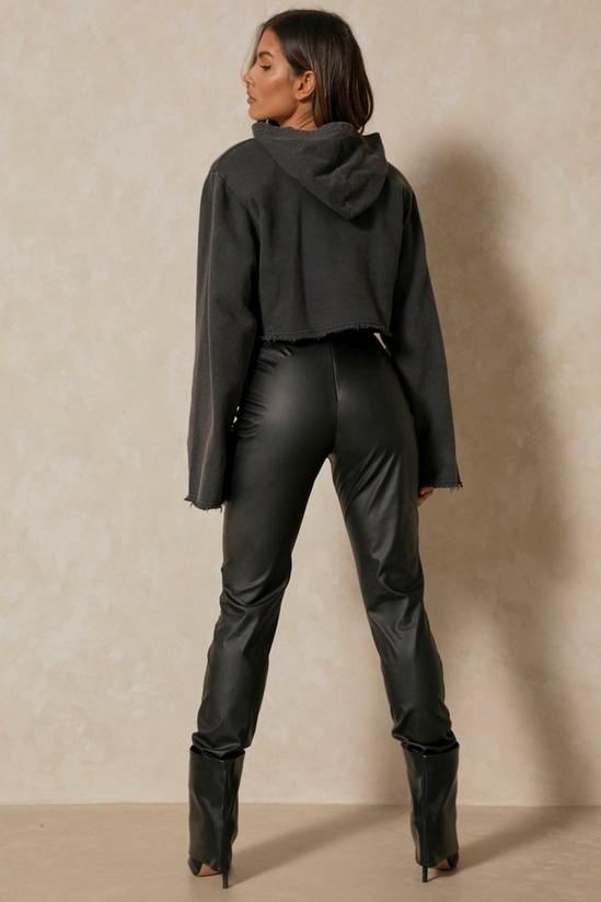 MissPap Leather Look V Waistband Trouser 4