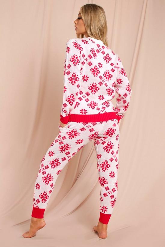 MissPap Knitted Snowflake Christmas Co-Ord 4