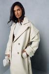 MissPap Longline Oversized Leather Look Trench Coat thumbnail 6