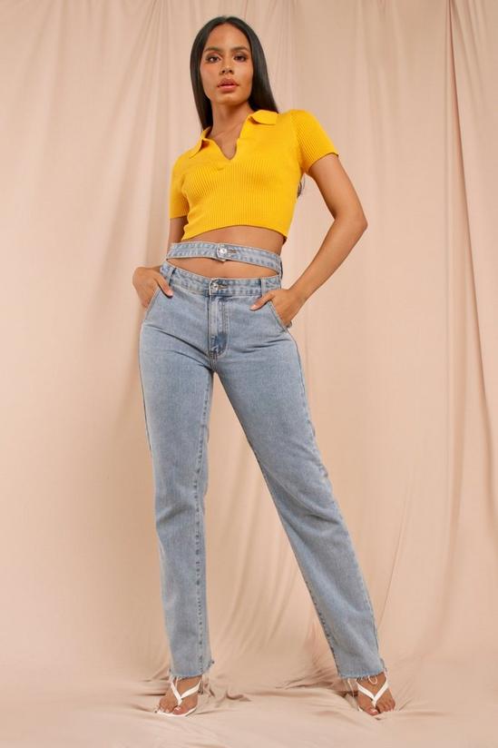 MissPap Knitted Collared Crop Top 3