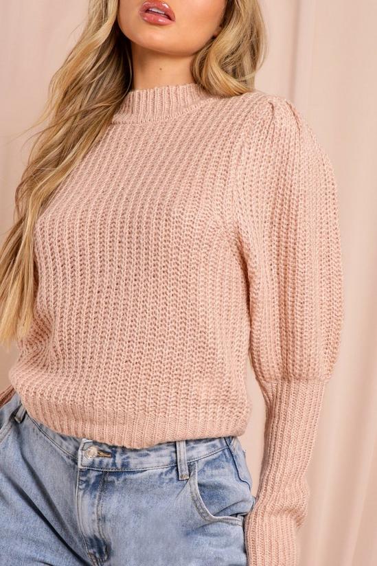 MissPap Puff Sleeve Brush Cable Knit Jumper 2