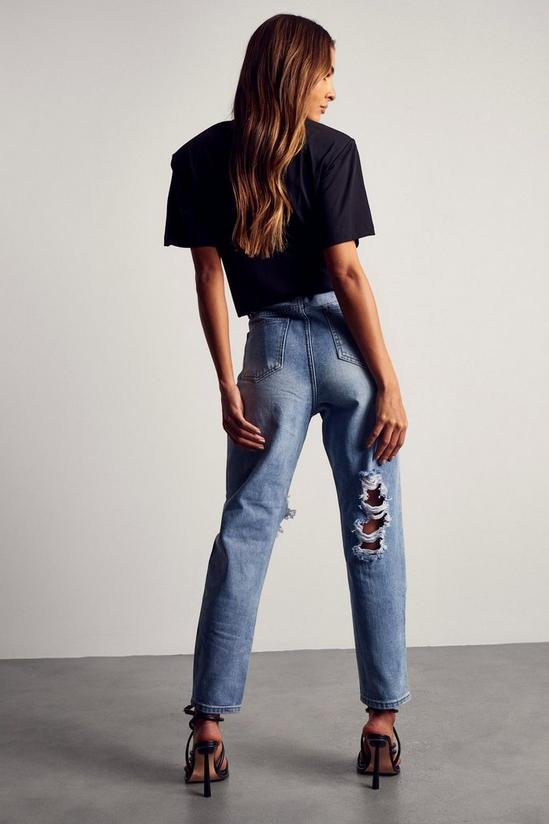 MissPap High Waisted Rip Knee Mom Jeans 3