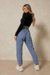 MissPap Paperbag Elasticated Mom Jeans thumbnail 3