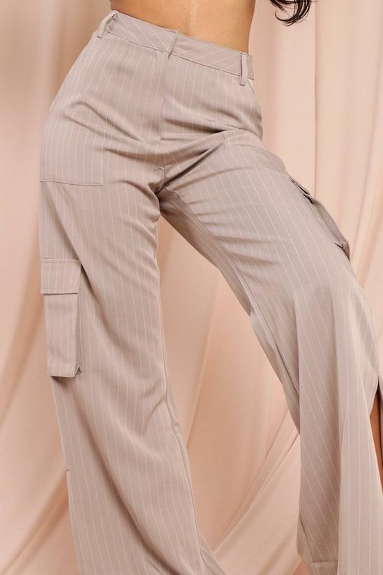MissPap Pinstripe Pocket Detail Wide Leg Trouser 3