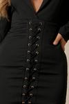 MissPap Plunge Front Corset Detail Blazer Dress thumbnail 6