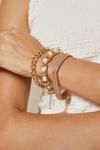 MissPap 3 Pack Pearl and Chain Bracelets thumbnail 2