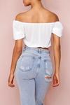 MissPap Ruched Front Puff Shoulder Top thumbnail 2
