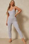 MissPap Ribbed Strappy Low Back Jumpsuit thumbnail 1