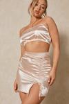 MissPap Puffball Satin Strappy Crop Top thumbnail 1