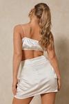 MissPap Puffball Satin Strappy Crop Top thumbnail 3