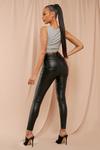 MissPap Leather Look High Waisted Skinny Jeans thumbnail 2