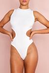MissPap Ribbed Cut Out Backless Bodysuit thumbnail 4