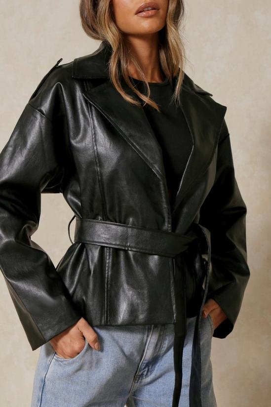 MissPap Oversized Leather Look Jacket 6