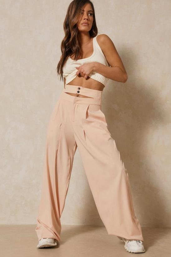 MissPap Double Waistband Wide Leg Trousers 4