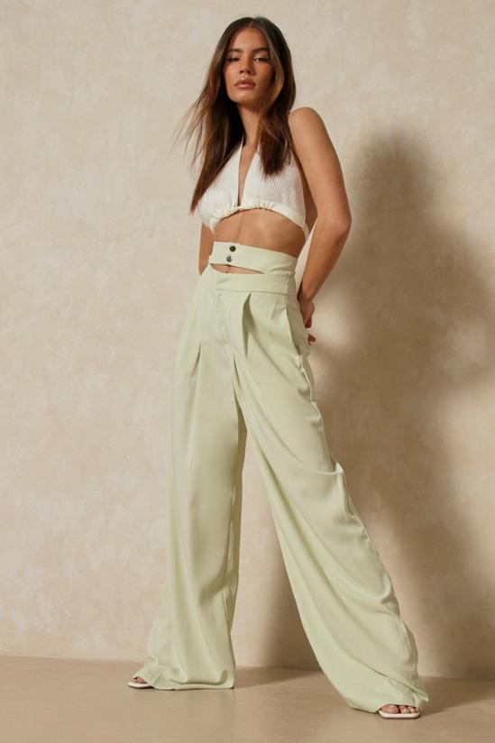 MissPap Double Waistband Wide Leg Trousers 1