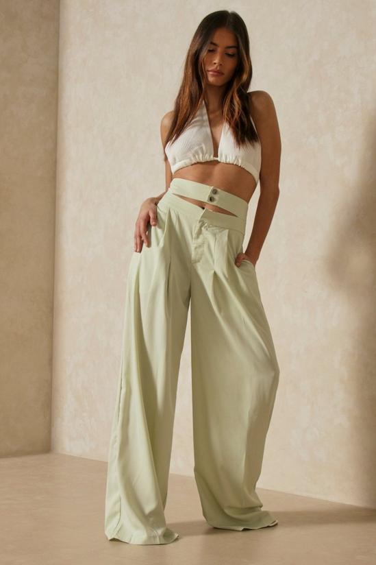 MissPap Double Waistband Wide Leg Trousers 4